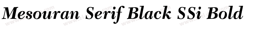 Mesouran Serif Black SSi Bold Italic字体转换